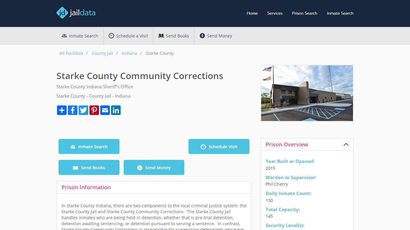 Starke County Jail: Inmate Roster, Visitation, Send Money or Mail, Bail ...